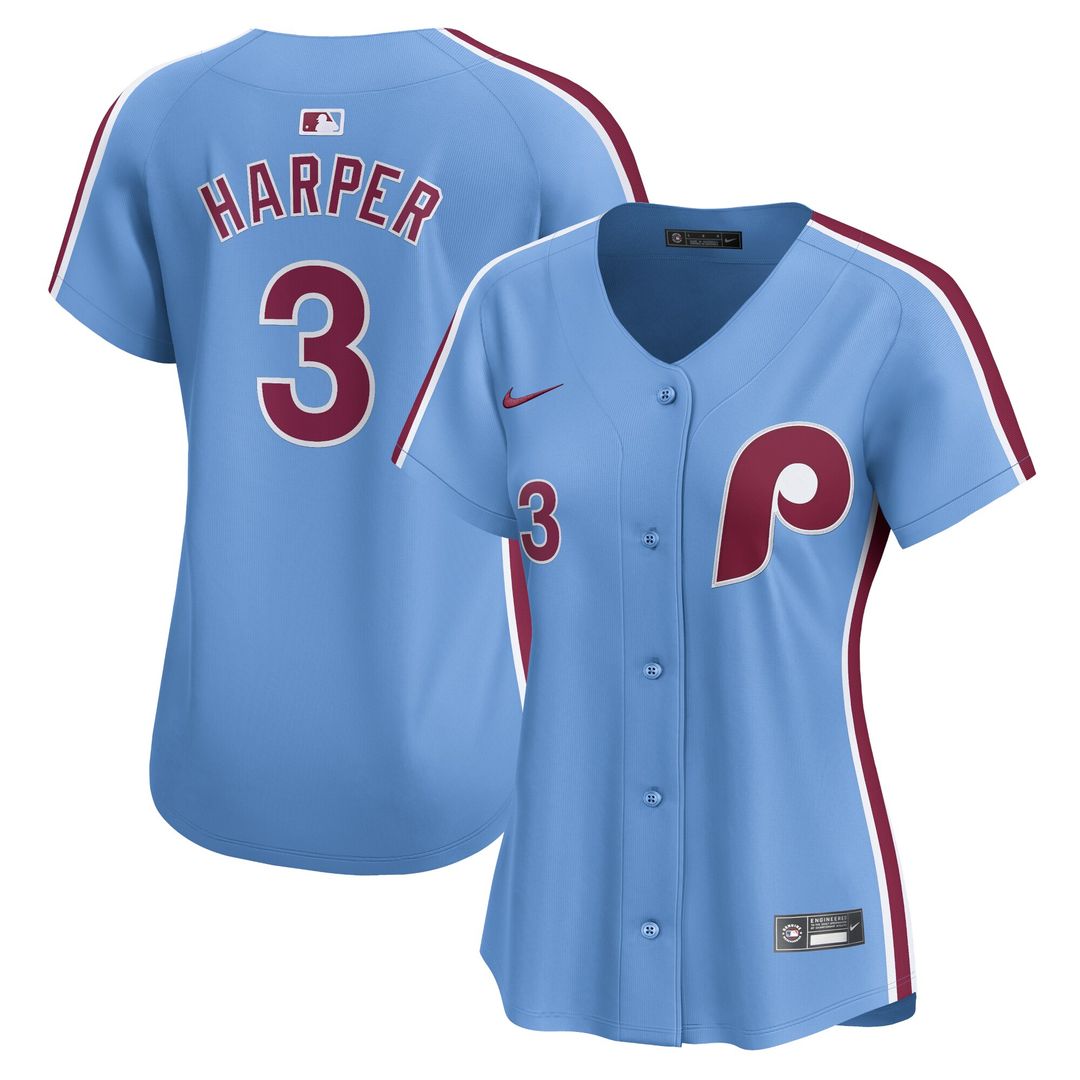 Philadelphia Phillies Bryce Harper Women's Alternate Limited Jersey - Light Blue