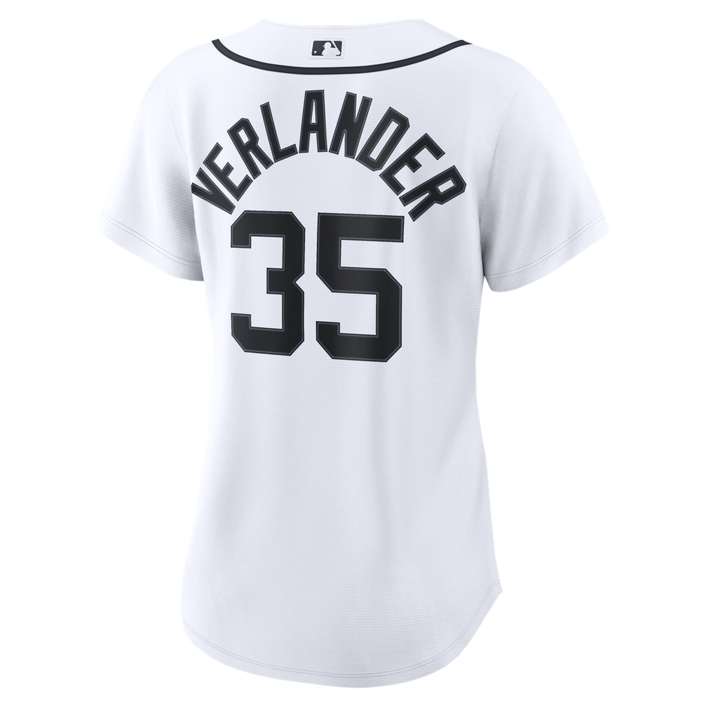Detroit Tigers Justin Verlander Women's Home Replica Jersey - White