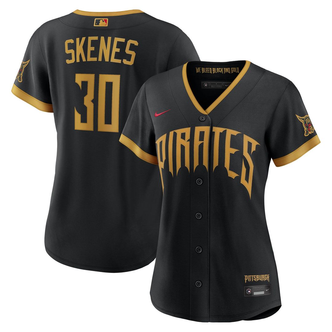 Pittsburgh Pirates Paul Skenes Women's 2026 City Connect Stadium Jersey - Black