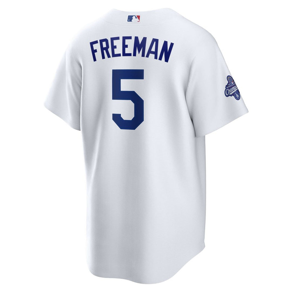 Los Angeles Dodgers Freddie Freeman Home 2025 World Series Champions Replica Jersey - White
