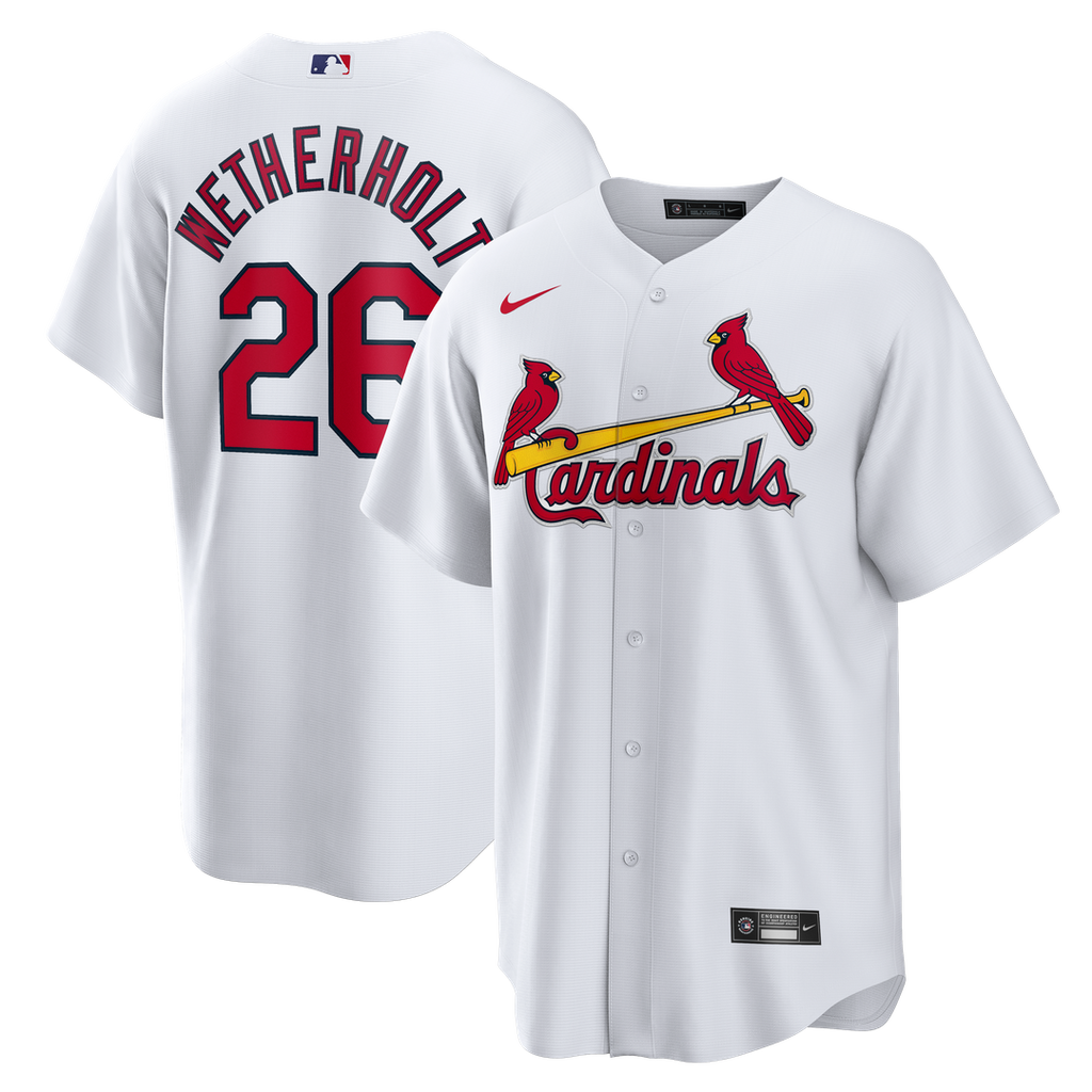 St. Louis Cardinals JJ Wetherholt Home Replica Jersey - White