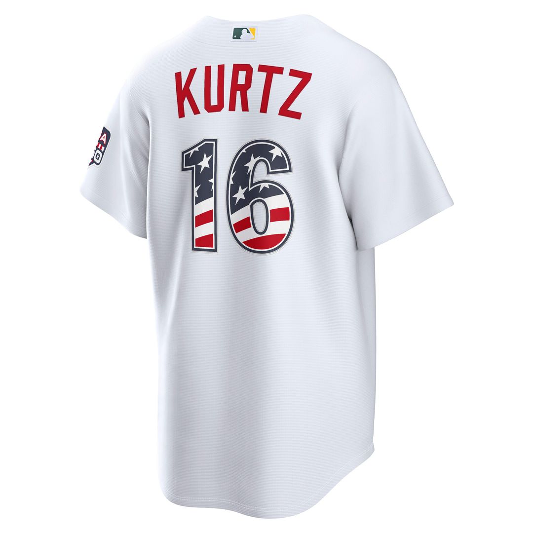Athletics Nick Kurtz USA 250 Fourth of July Home Stadium Jersey - White