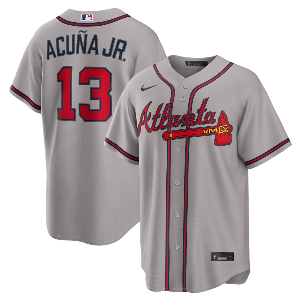 Atlanta Braves Ronald Acuña Jr. Road Replica Jersey - Gray