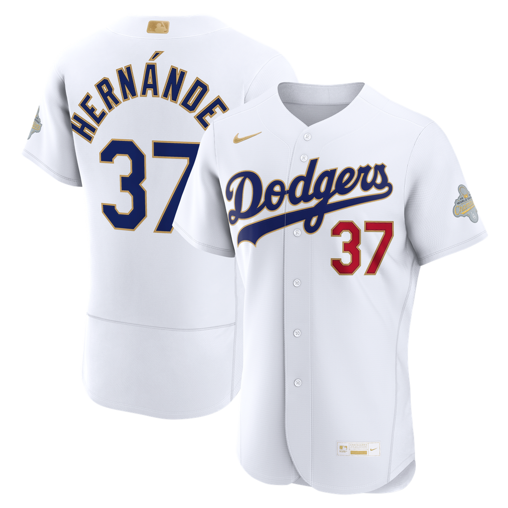 Los Angeles Dodgers Teoscar Hernández 2026 Gold Collection Authentic Jersey - White