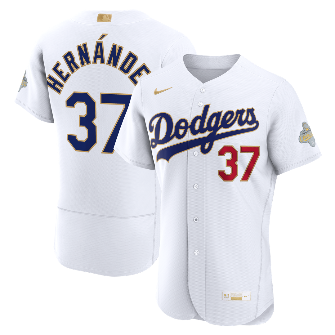 Los Angeles Dodgers Teoscar Hernández 2026 Gold Collection Authentic Jersey - White