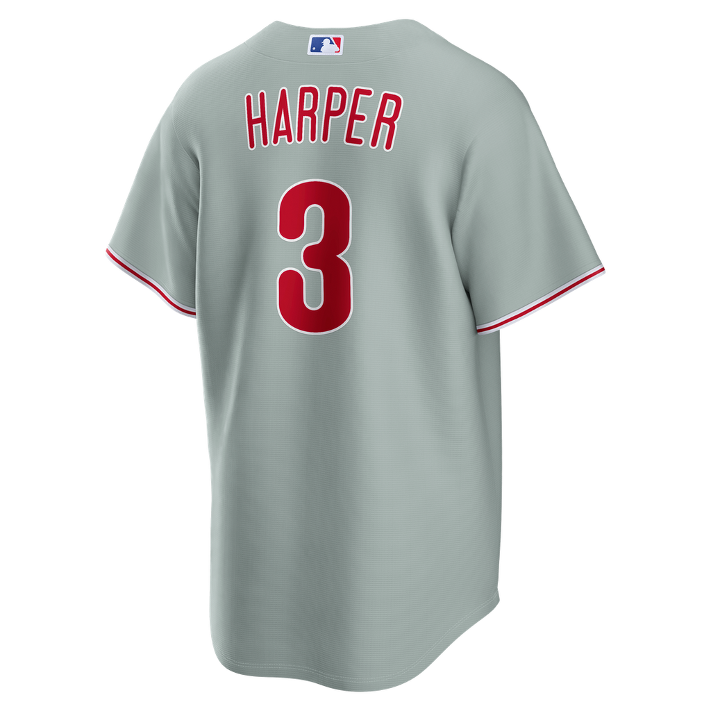 Philadelphia Phillies Bryce Harper Road Replica Jersey - Gray