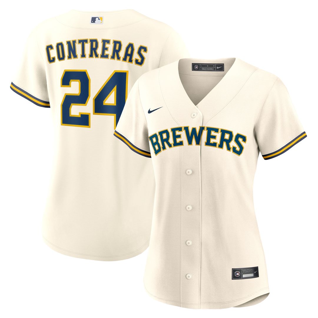 Milwaukee Brewers William Contreras Women's Home Replica Jersey - Cream