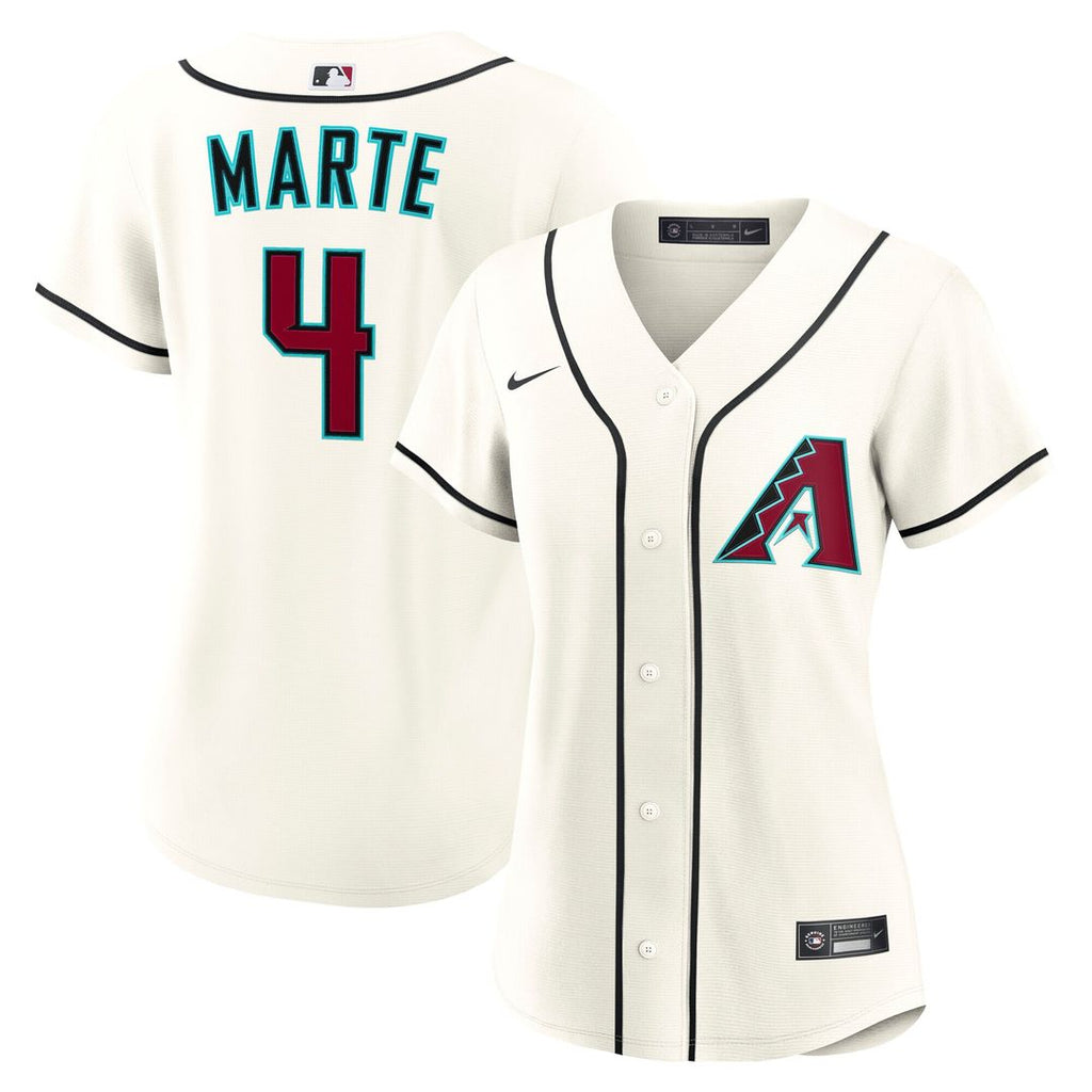 Arizona Diamondbacks Ketel Marte Women's Home Replica Jersey - Cream