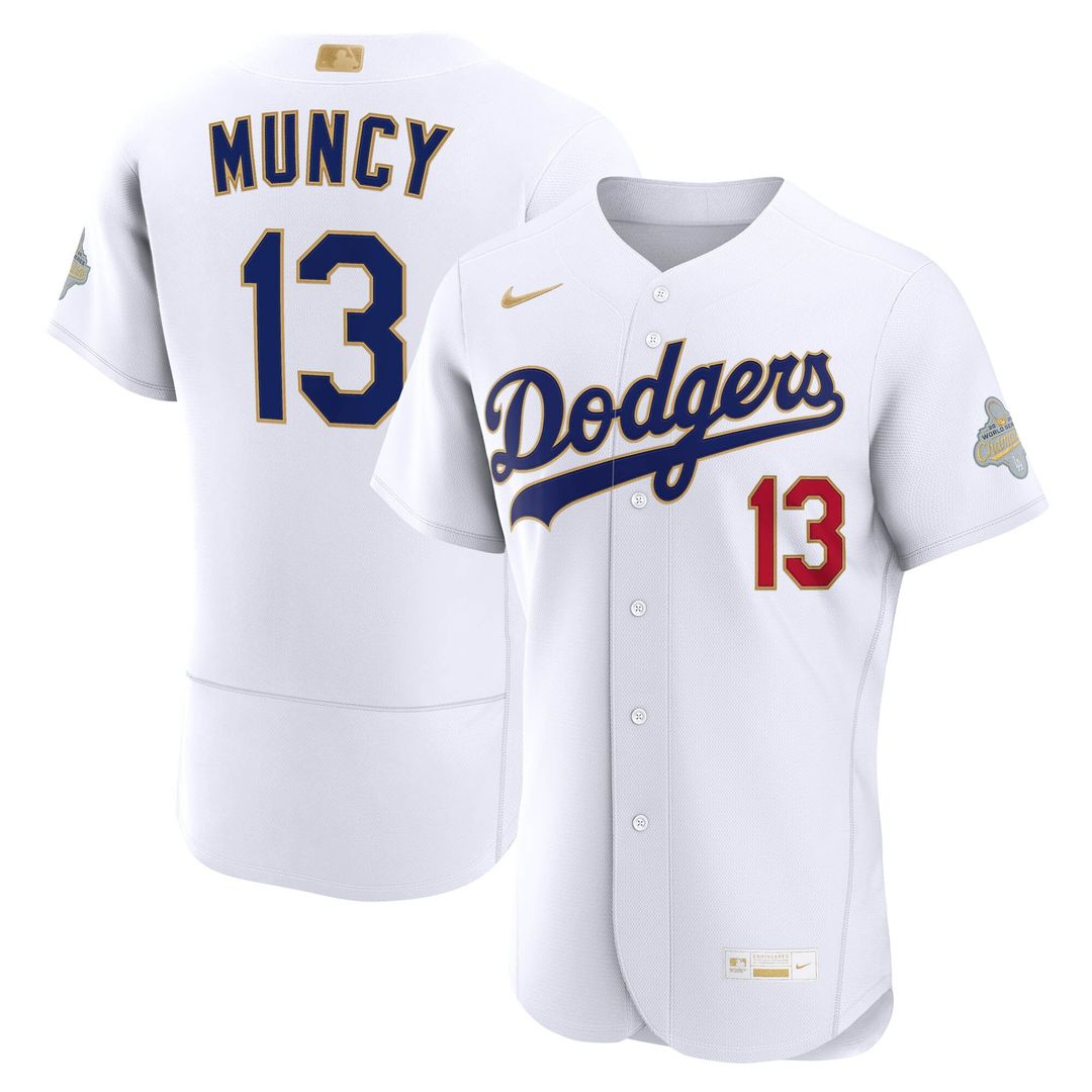 Los Angeles Dodgers Max Muncy 2026 Gold Collection Authentic Jersey - White