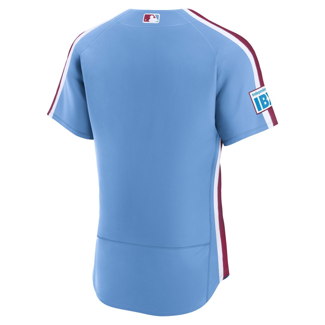 Philadelphia Phillies Home Sponsor Patch Authentic Jersey - White