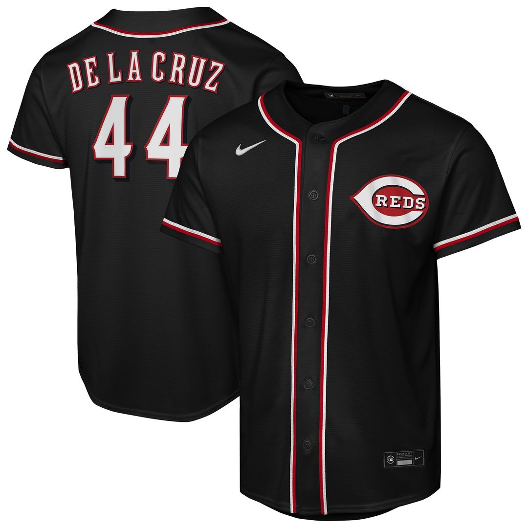 Cincinnati Reds Elly De La Cruz Youth Fashion Replica Jersey - Black