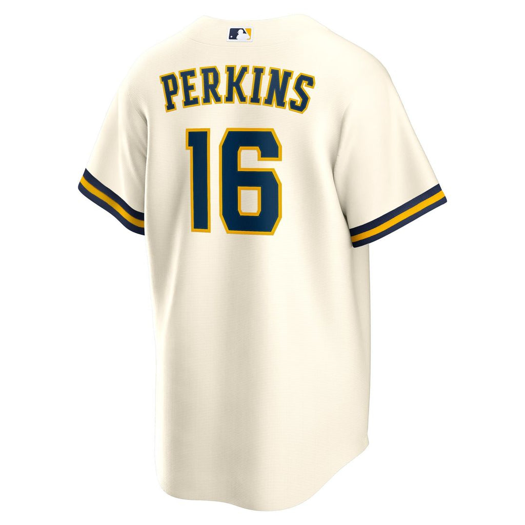 Milwaukee Brewers Blake Perkins Home Replica Jersey - Cream