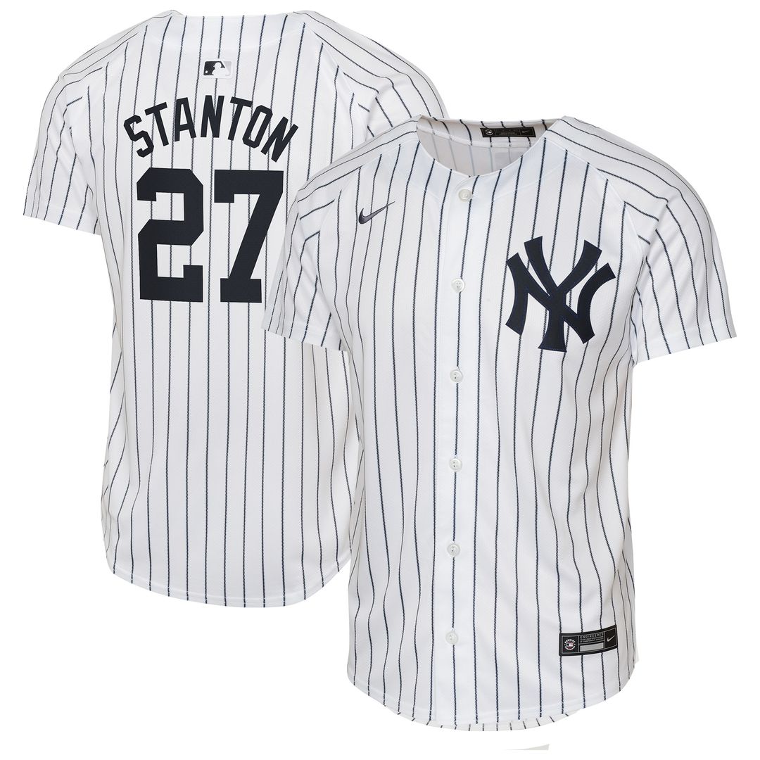 New York Yankees Giancarlo Stanton Youth Home Limited Jersey - White
