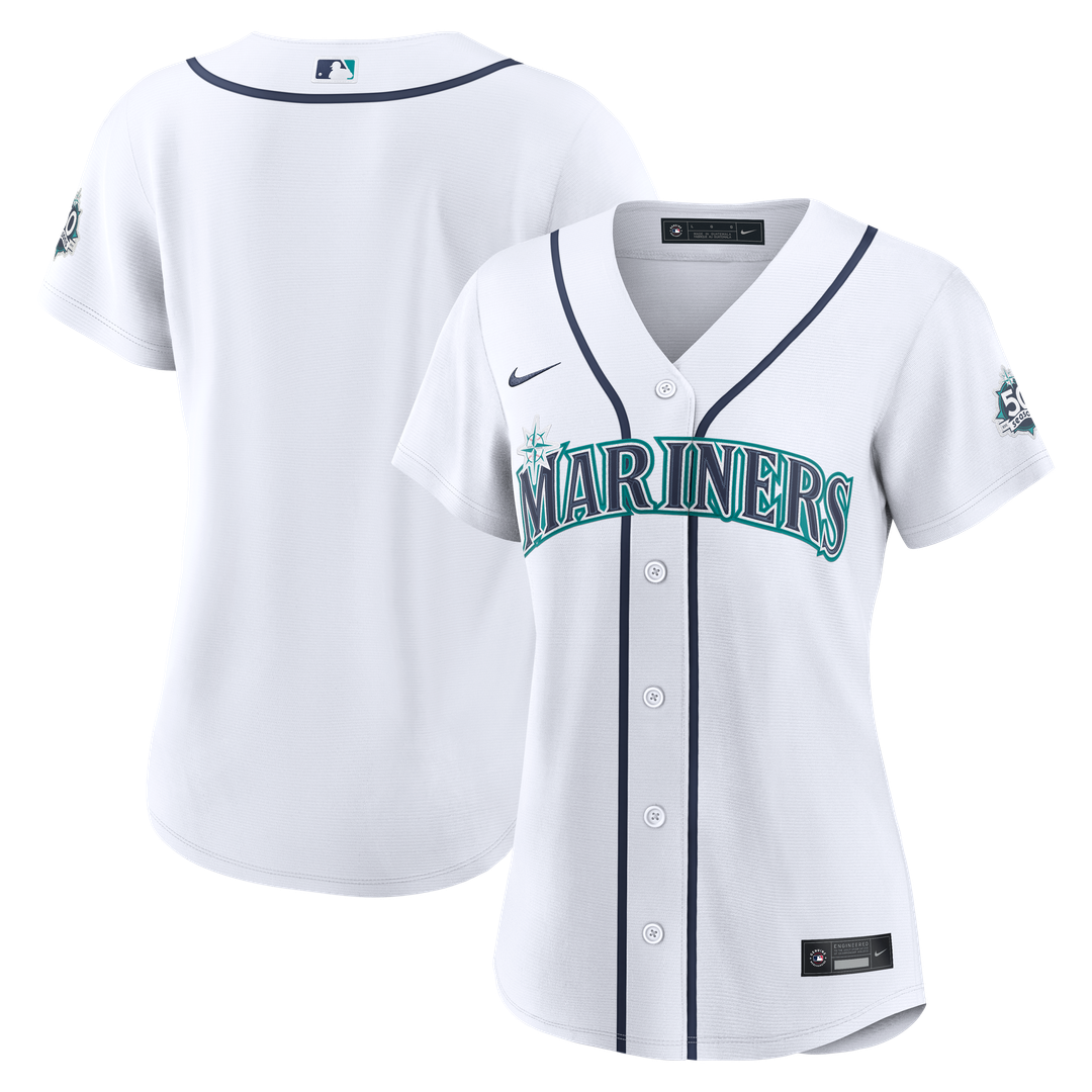 Seattle Mariners Women's Home 50th Season Stadium Jersey - White