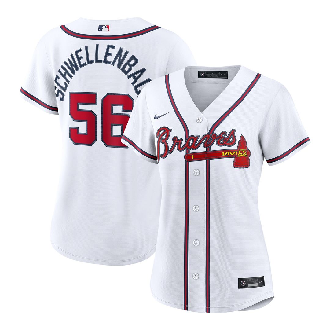 Atlanta Braves Spencer Schwellenbach Women's Home Replica Jersey - White