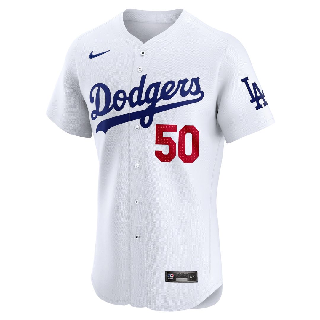 Los Angeles Dodgers Mookie Betts Home Elite Jersey - White