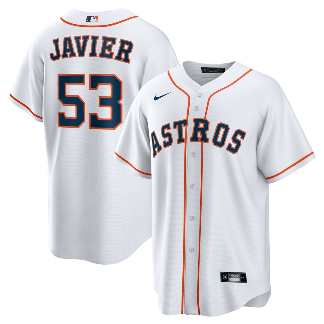 Houston Astros Cristian Javier Home Replica Jersey - White