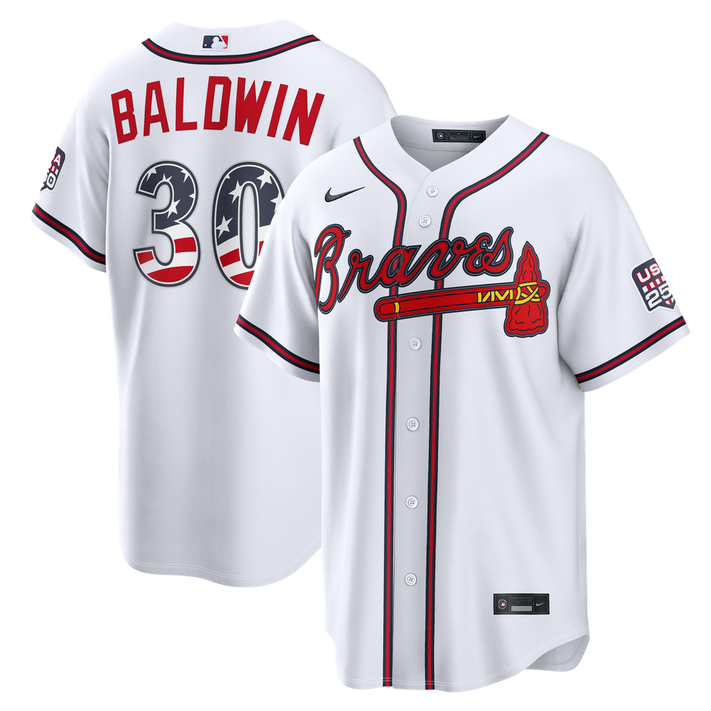 Atlanta Braves Drake Baldwin USA 250 Fourth of July Home Stadium Jersey - White