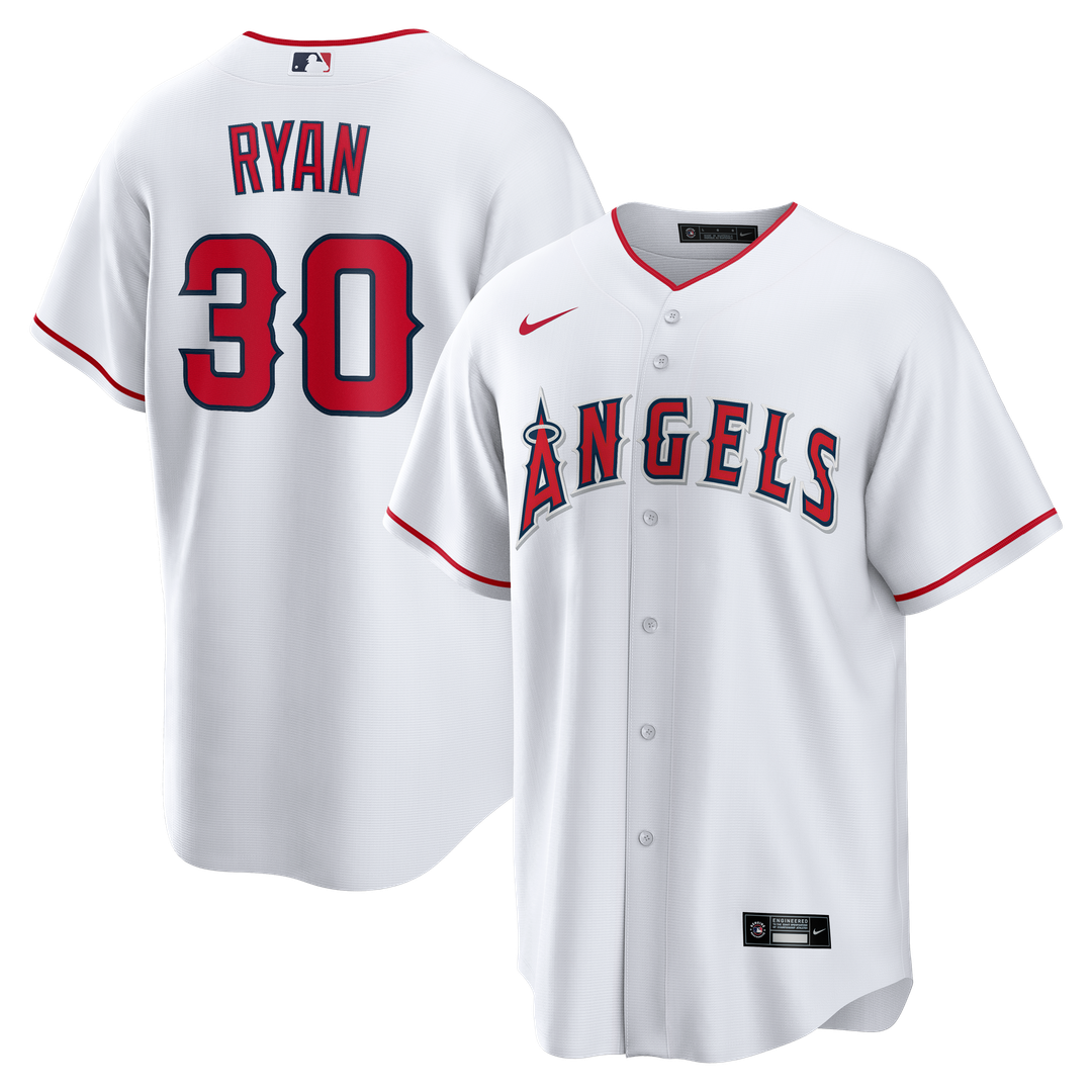 Los Angeles Angels Nolan Ryan Home Retired Replica Jersey - White