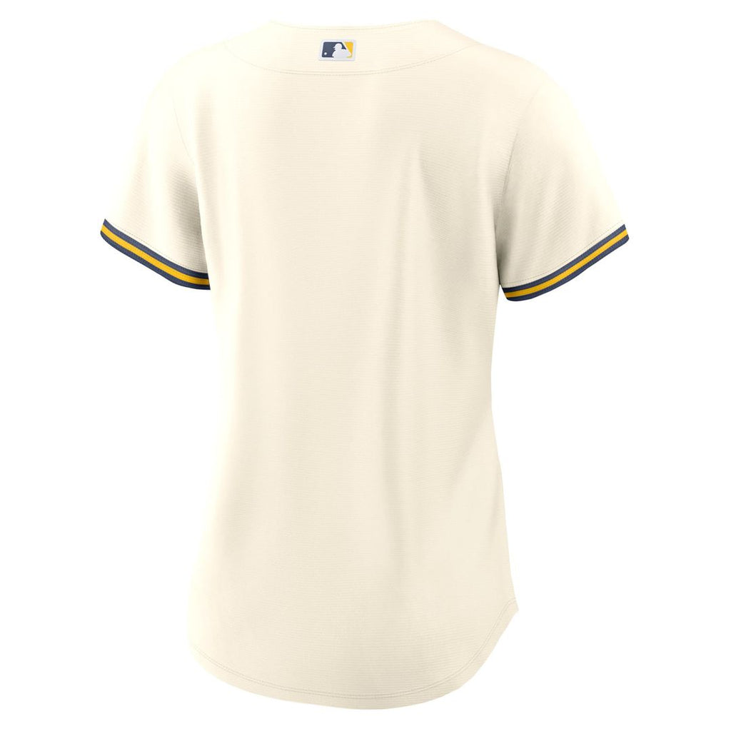 Milwaukee Brewers Women's Home Replica Team Jersey - Cream