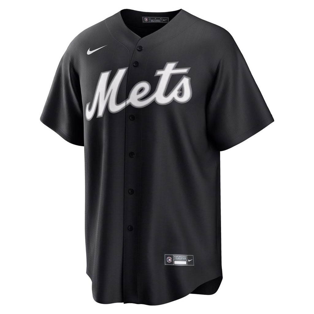 New York Mets Francisco Lindor Replica Jersey - Black