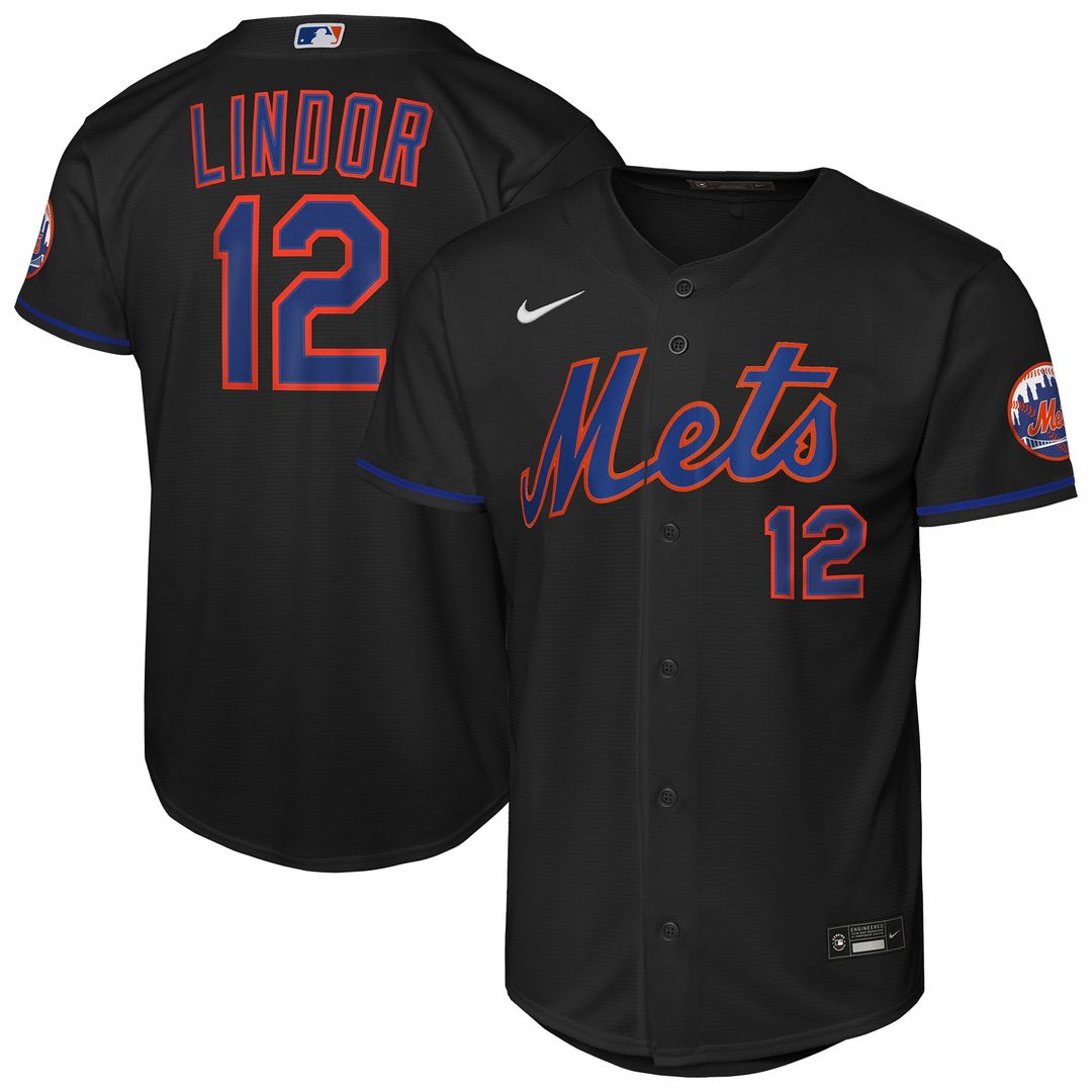 New York Mets Francisco Lindor Youth Road Stadium Jersey - Gray