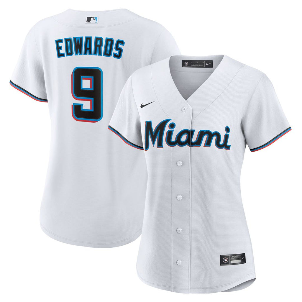 Miami Marlins Xavier Edwards Women's Home Replica Jersey - White