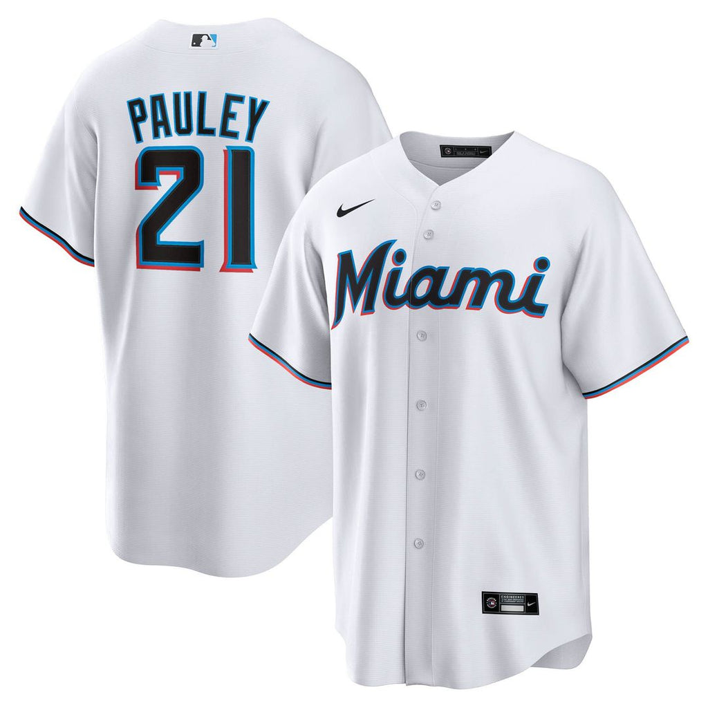 Miami Marlins Graham Pauley Home Replica Jersey - White