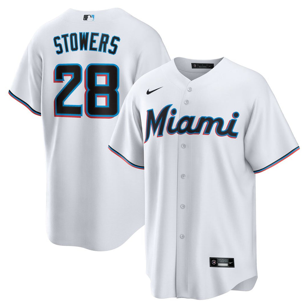 Miami Marlins Kyle Stowers Home Replica Jersey - White