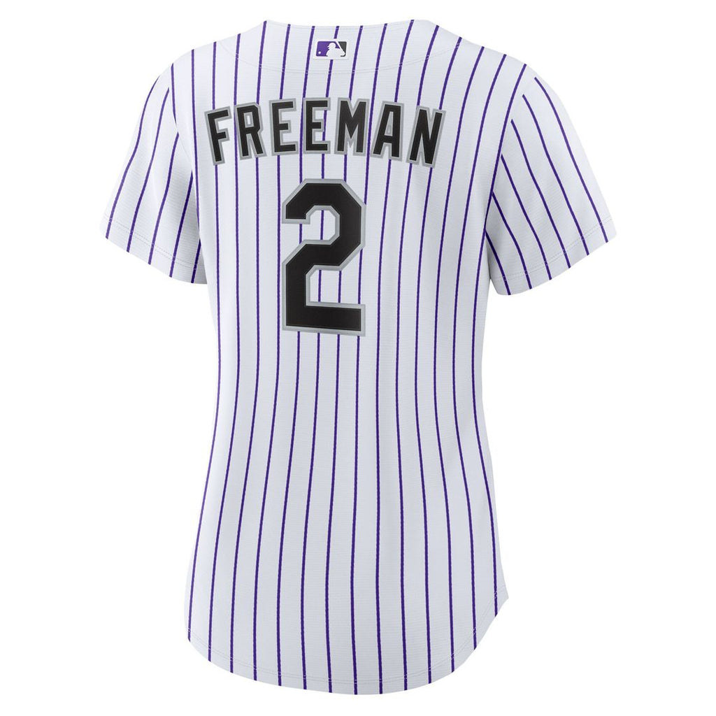 Colorado Rockies Tyler Freeman Women's Home Replica Jersey - White
