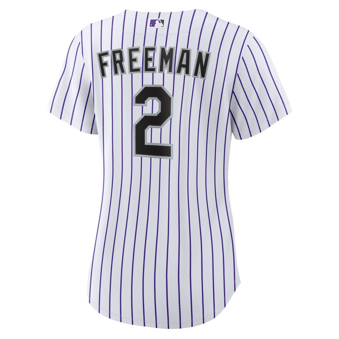 Colorado Rockies Tyler Freeman Women's Home Replica Jersey - White