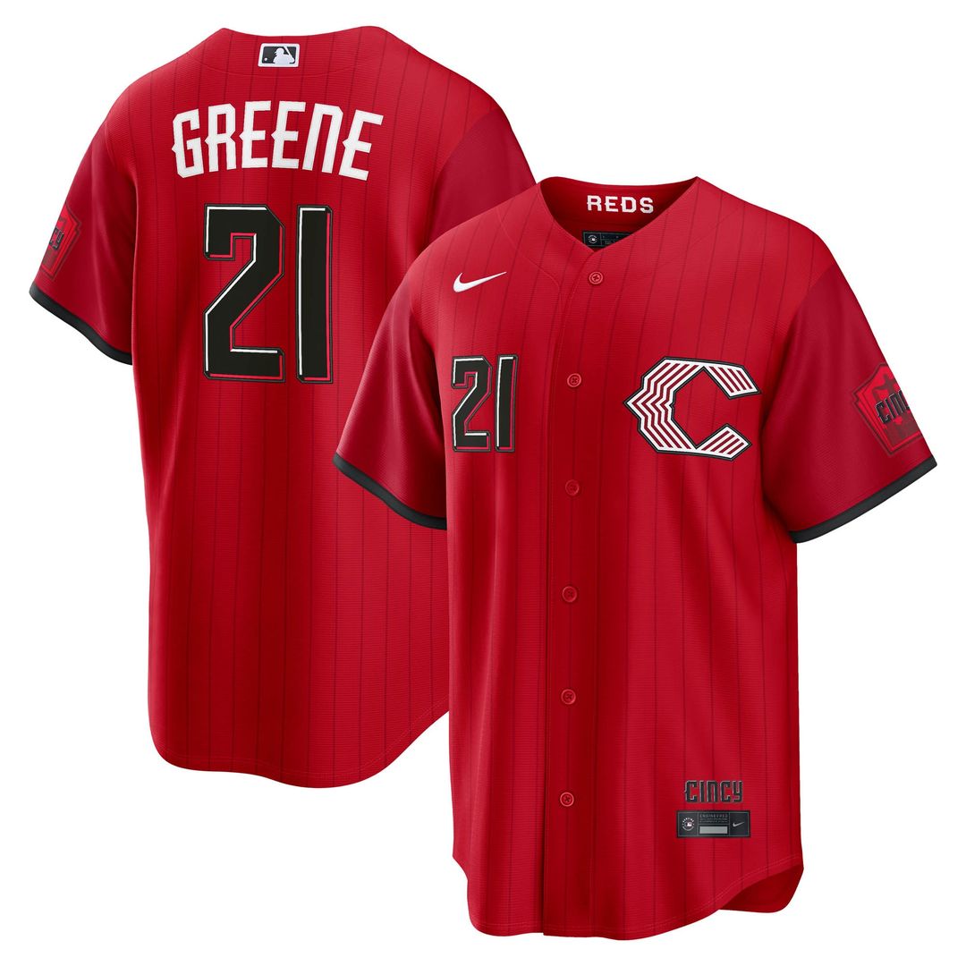 Cincinnati Reds Hunter Greene 2026 City Connect Stadium Jersey - Red