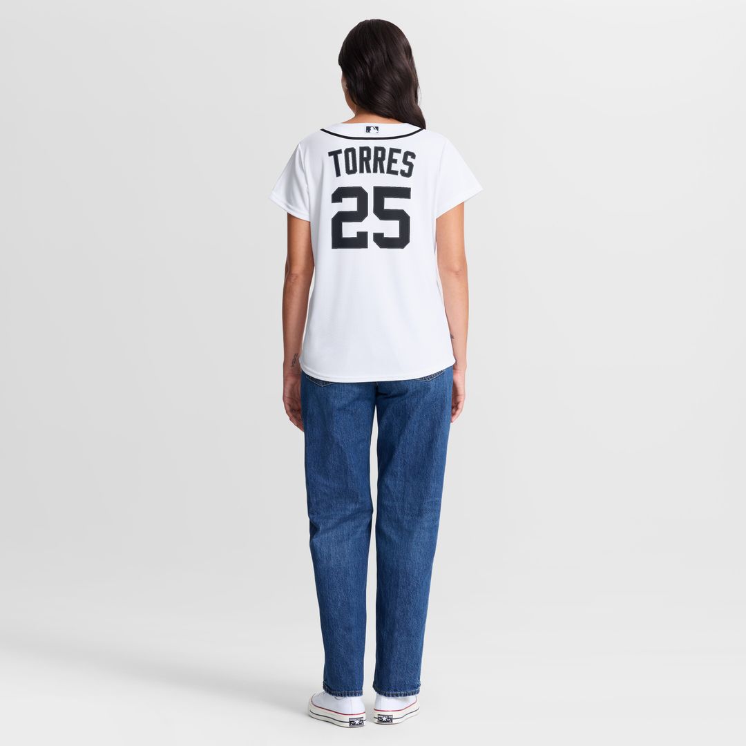 Detroit Tigers Gleyber Torres Women's Home Replica Jersey - White
