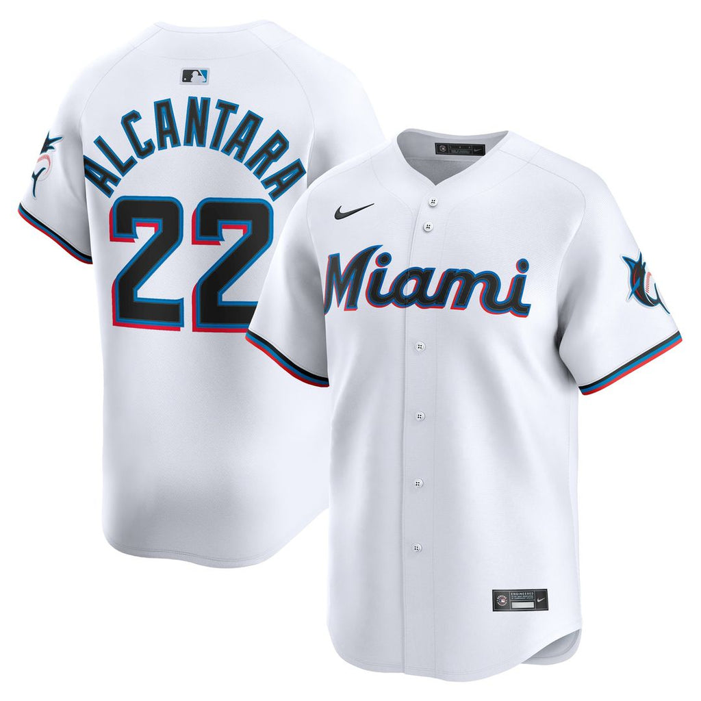 Miami Marlins Sandy Alcantara Home Limited Jersey - White
