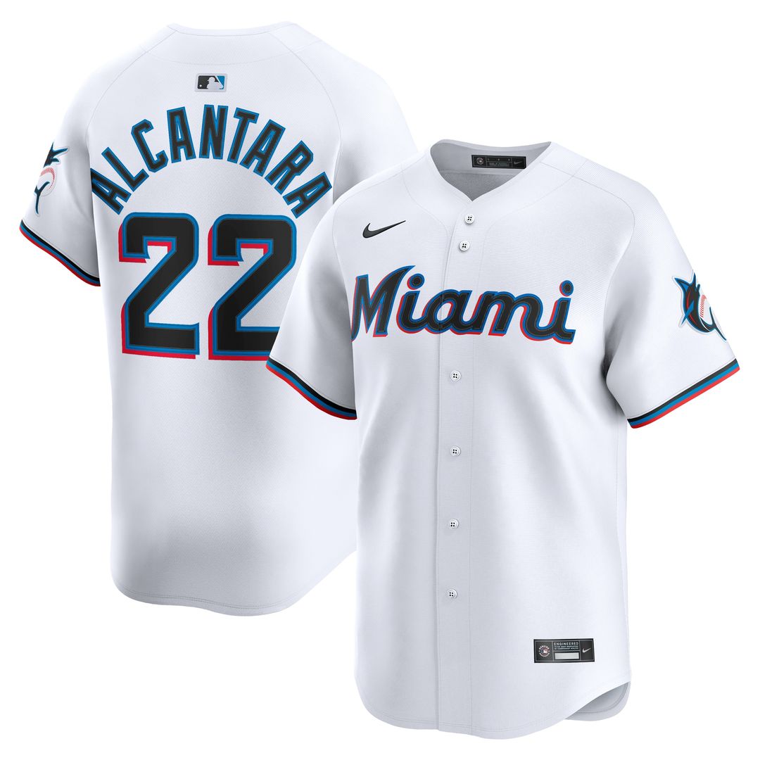 Miami Marlins Sandy Alcantara Home Limited Jersey - White