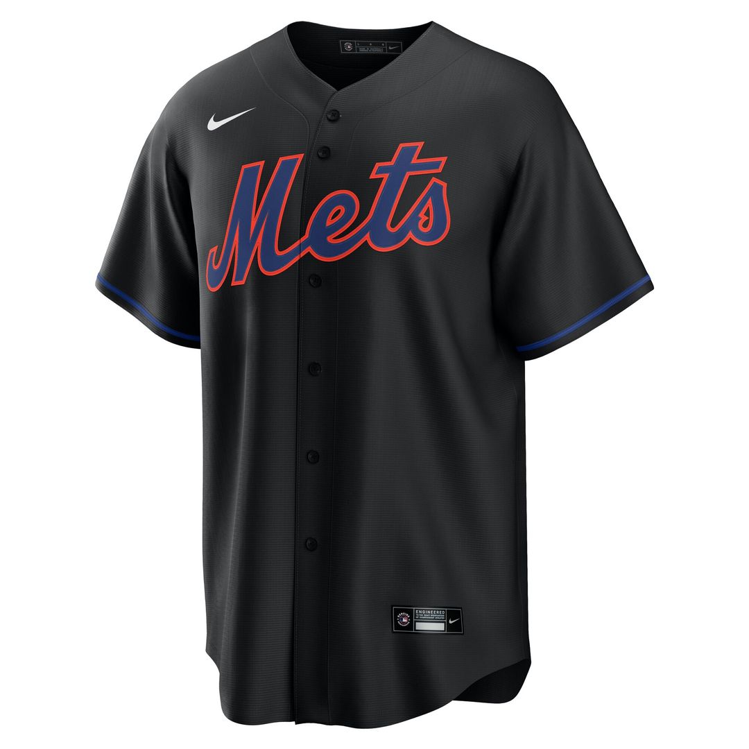 New York Mets Francisco Lindor Alternate Replica Jersey - Black