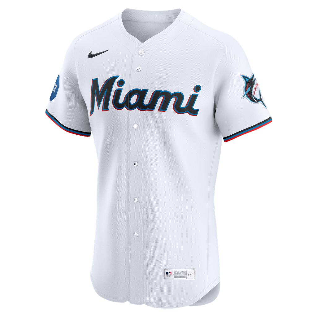 Miami Marlins Home Elite Jersey - White