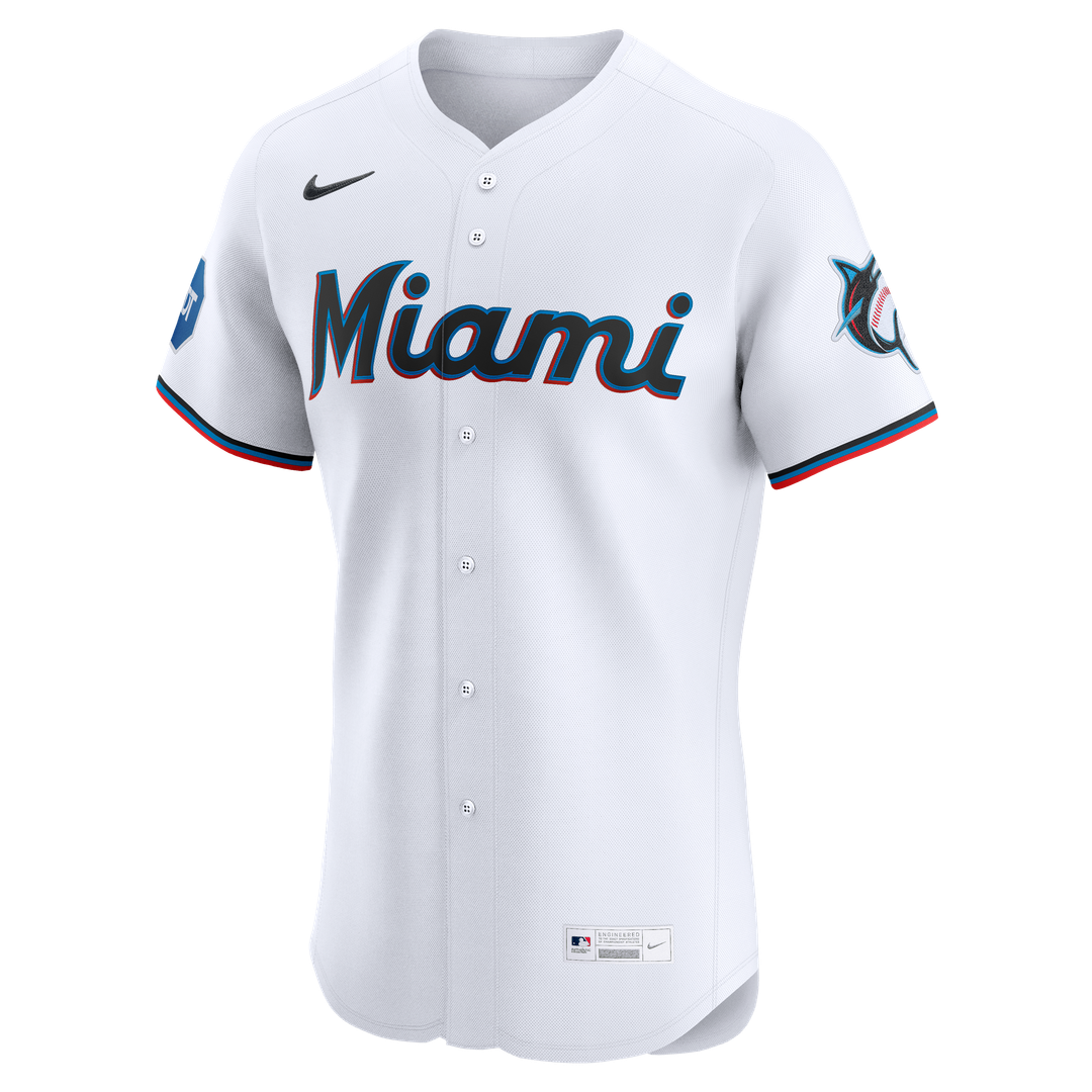 Miami Marlins Home Elite Jersey - White