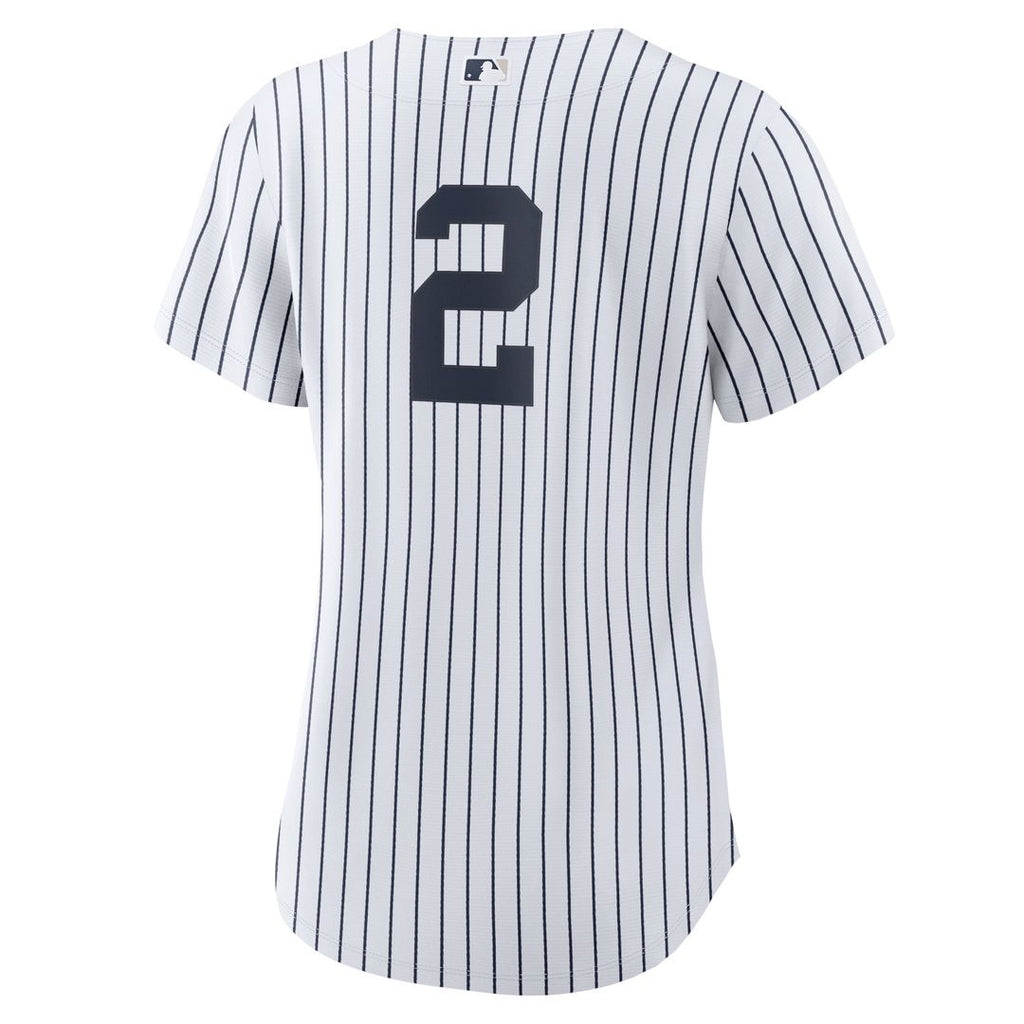 New York Yankees Derek Jeter Women's Home Replica Jersey - White/Navy