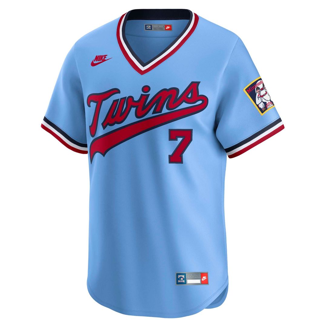 Minnesota Twins Joe Mauer Throwback Cooperstown Limited Jersey - Light Blue