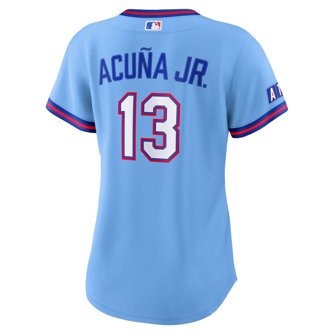 Atlanta Braves Ronald Acuña Jr. Women's 2026 City Connect Stadium Jersey - Powder Blue