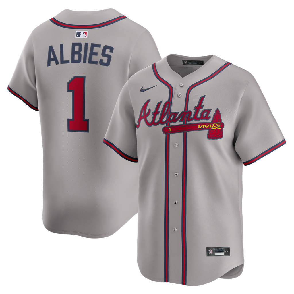Atlanta Braves Ozzie Albies Road Limited Jersey - Gray