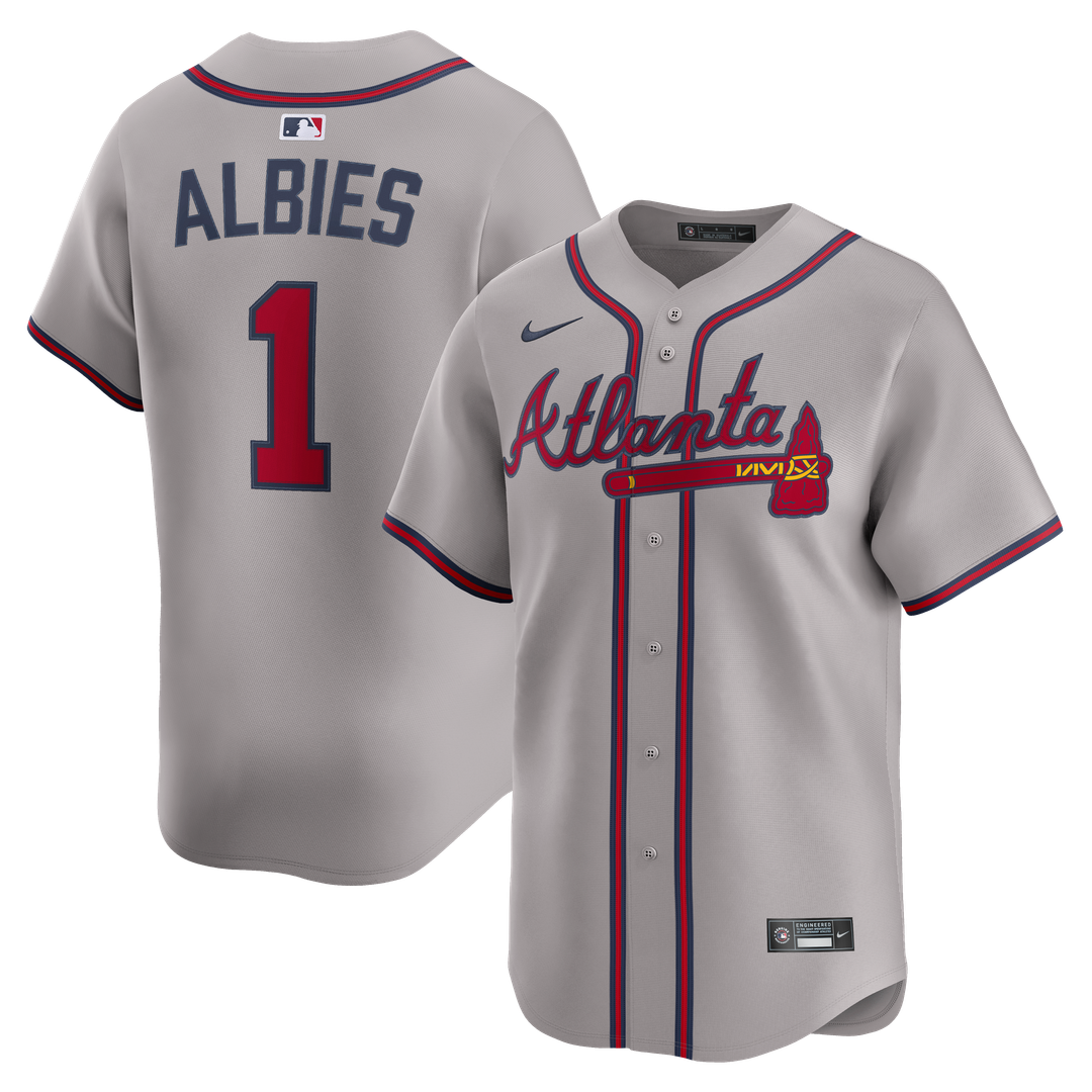 Atlanta Braves Ozzie Albies Road Limited Jersey - Gray