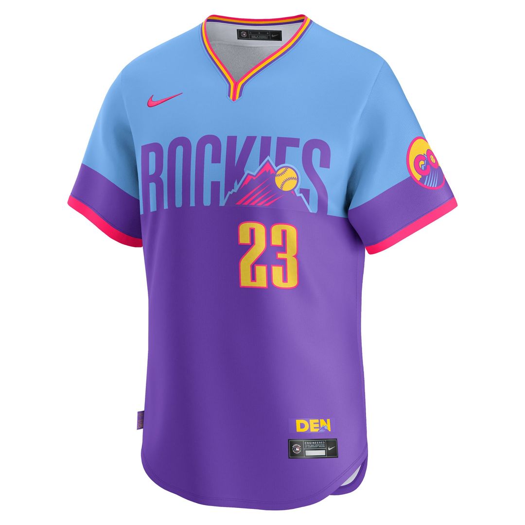 Colorado Rockies Kris Bryant 2025 City Connect Limited Jersey - Purple/Light Blue