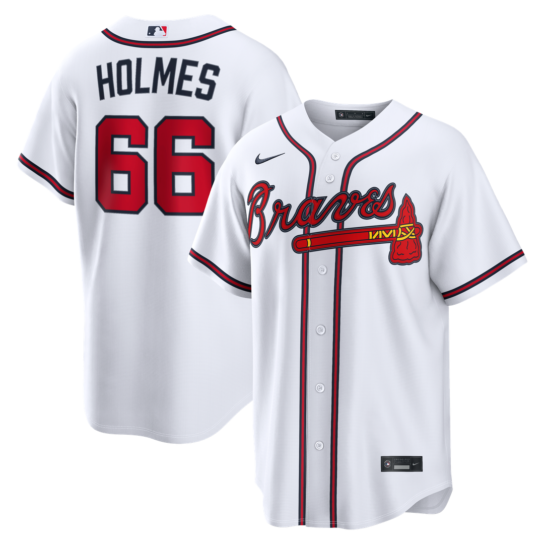 Atlanta Braves Grant Holmes Home Replica Jersey - White