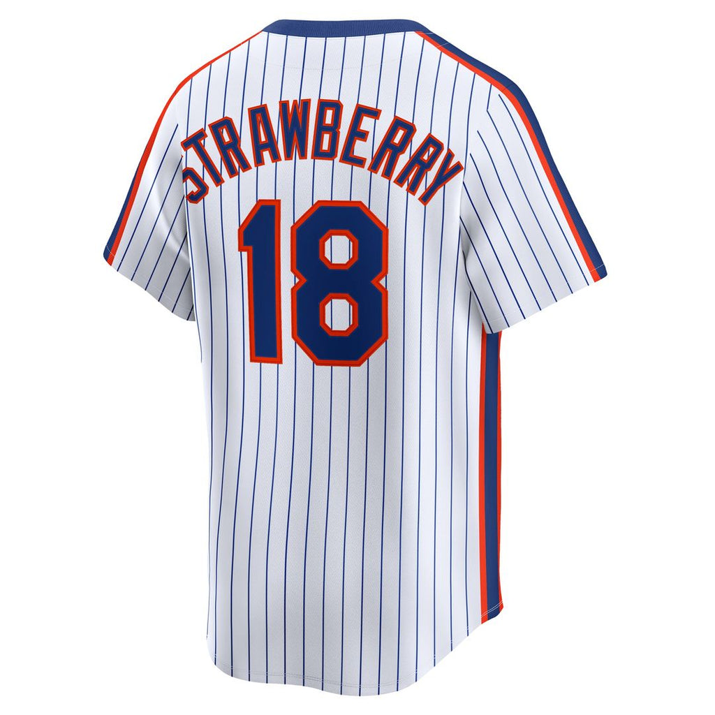 New York Mets Darryl Strawberry Throwback Cooperstown Limited Jersey - White