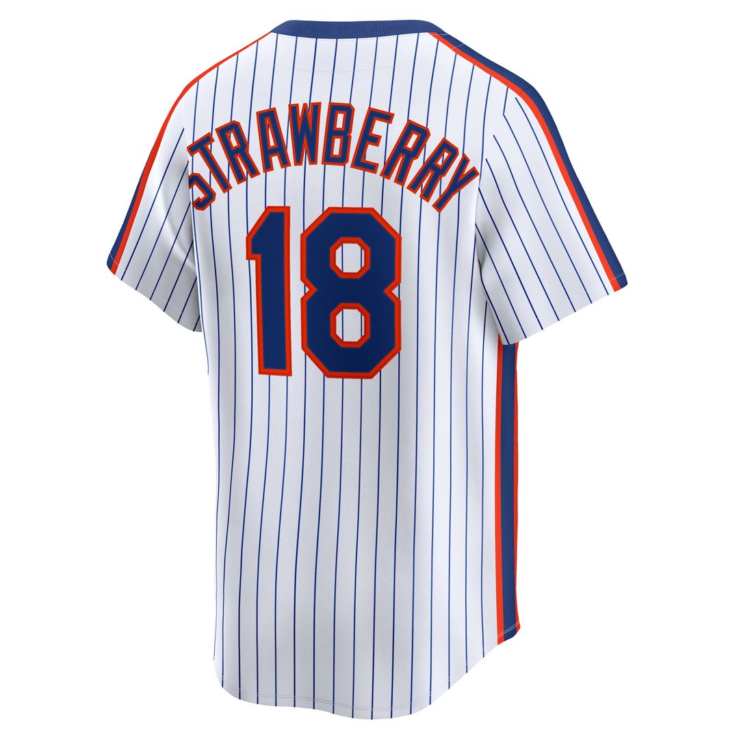 New York Mets Darryl Strawberry Throwback Cooperstown Limited Jersey - White