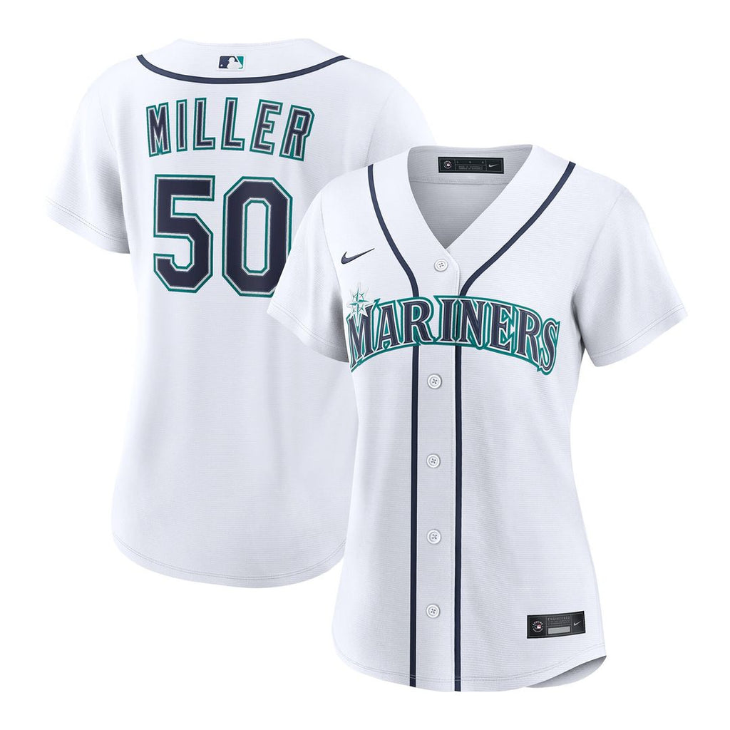 Seattle Mariners Bryce Miller Women's Home Replica Jersey - White