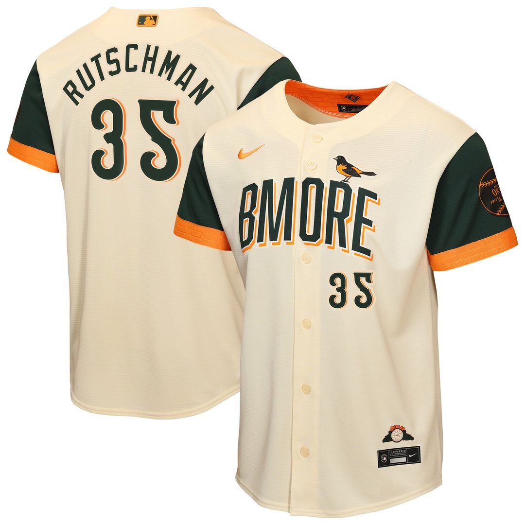 Baltimore Orioles Adley Rutschman Youth 2026 City Connect Stadium Jersey - Cream