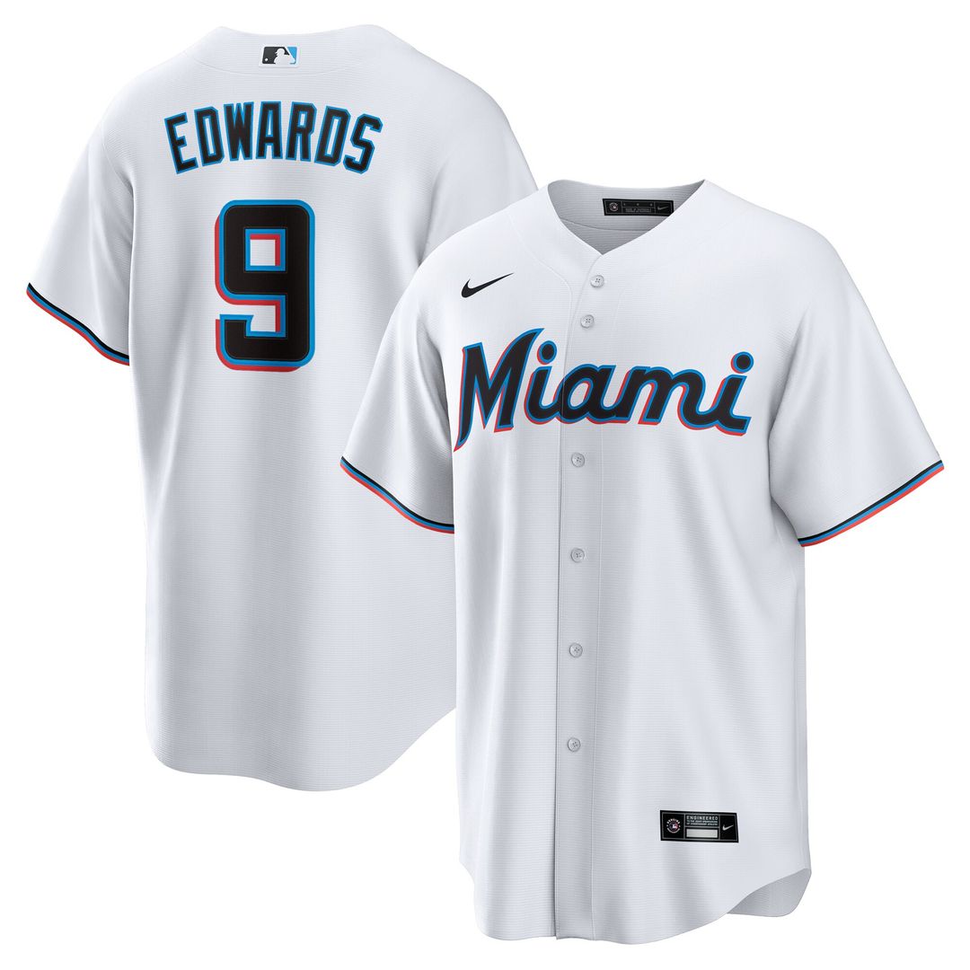 Miami Marlins Xavier Edwards Home Replica Jersey - White